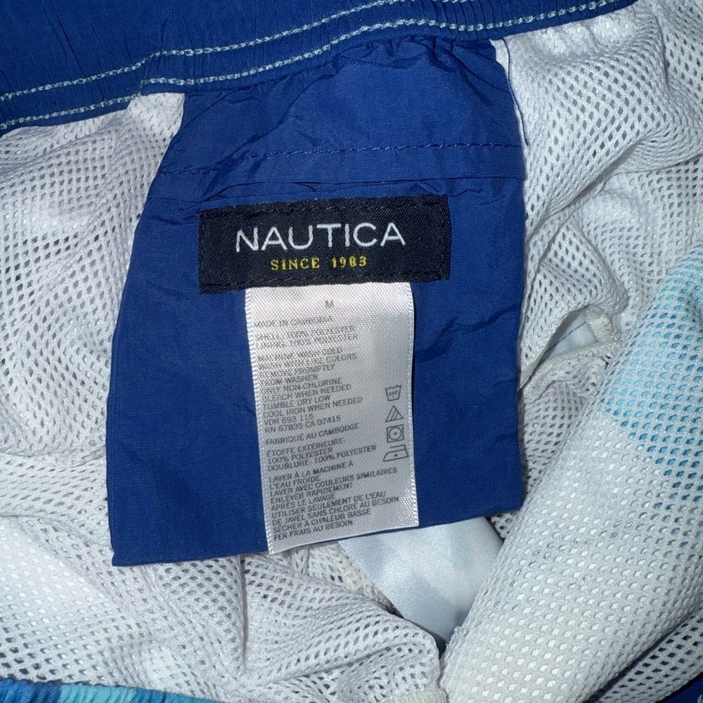 Nautica Blue Mosaic Men's Swim Trunks Size Medium - Picture 4 of 4